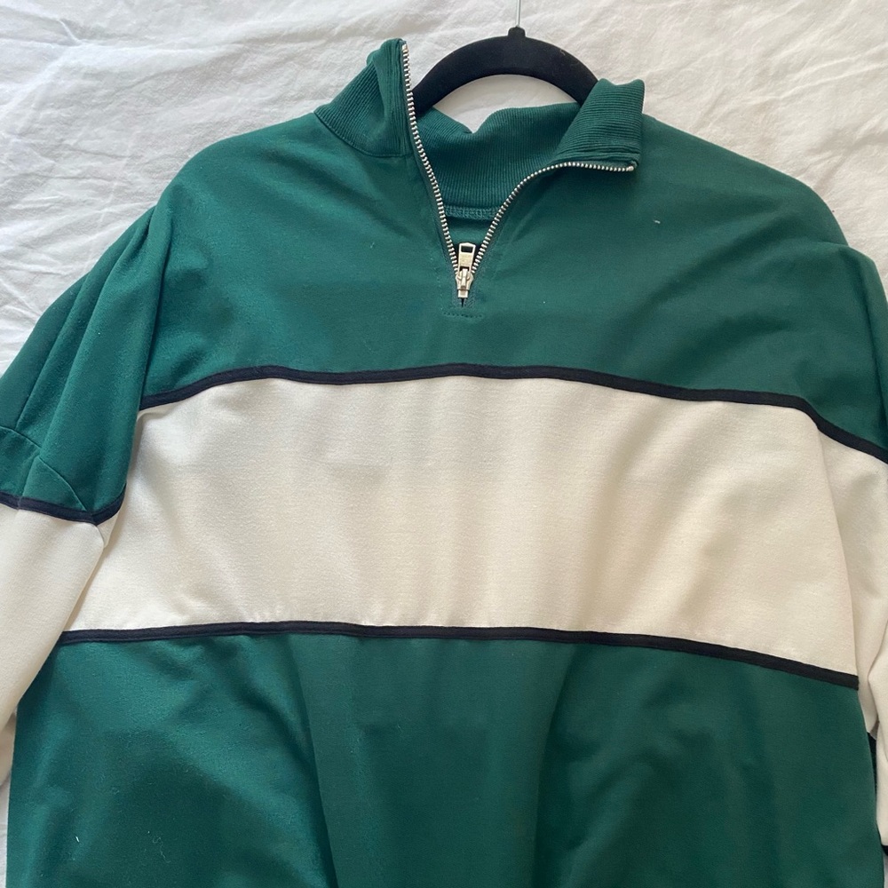 oversized zip up long sleeve